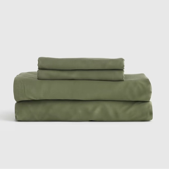 NWOT QUINCE Bamboo Sheet Set King Olive 0714 - Picture 1 of 12